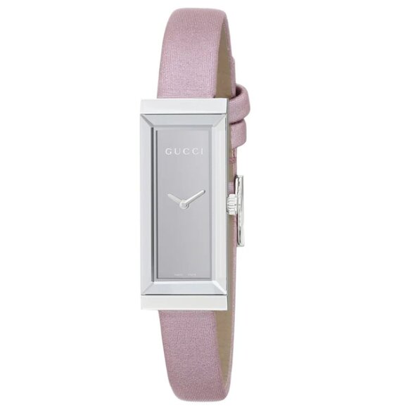 Gucci Women's YA127502 G-Frame Pink Leather Watch - Picture 1 of 8
